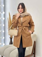 بارانی یقه دوبل باران کد 5541 - تصویر 6