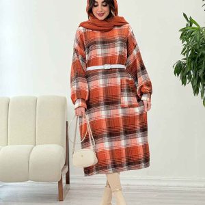 پیراهن چهارخونه تک جیب کد 5475