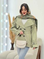 بارانی چهاردکمه صدف کد 5759 - تصویر 16