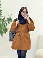 مانتو دو جیب پاکتی طلایه کد 5734 - تصویر 2