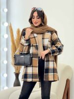پالتو چهارخونه آستین پیله کد 5451 - تصویر 23