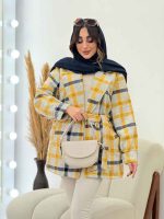پالتو چهارخونه آستین پیله کد 5451 - تصویر 16