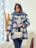 پالتو چهارخونه آستین پیله کد 5451 - تصویر 25