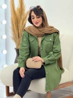 مانتو کتان جیب پیله میترا کد 5753 - تصویر 5