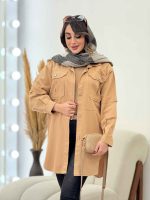 مانتو کتان جیب پیله میترا کد 5753 - تصویر 4