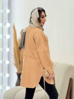 مانتو کتان جیب پیله میترا کد 5753 - تصویر 11
