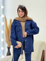 مانتو جین جیب پاکتی شادی کد 5772 - تصویر 2
