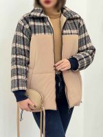 کاپشن ترکیبی چهارخونه کد 5799 - تصویر 10