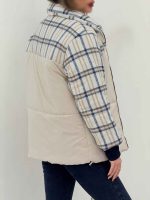 کاپشن ترکیبی چهارخونه کد 5799 - تصویر 8