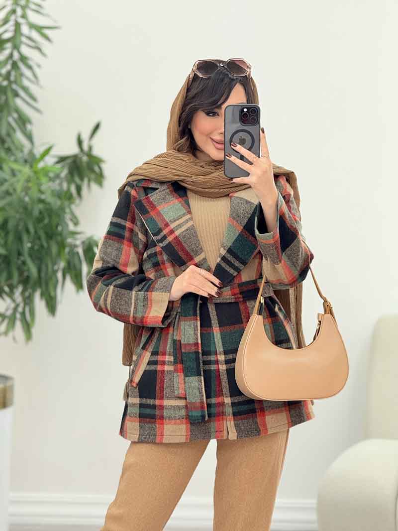 پالتو چهارخونه خاطره کد 5826 پالتو چهارخونه خاطره کد 5826