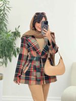 پالتو چهارخونه خاطره کد 5826 - تصویر 21