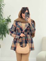 پالتو چهارخونه خاطره کد 5826 - تصویر 9
