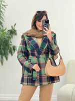 پالتو چهارخونه خاطره کد 5826 - تصویر 8
