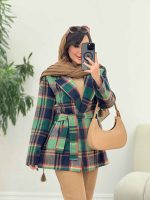 پالتو چهارخونه خاطره کد 5826 - تصویر 18