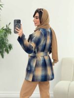 پالتو چهارخونه خاطره کد 5826 - تصویر 23