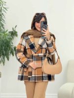پالتو چهارخونه خاطره کد 5826 - تصویر 6