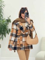 پالتو چهارخونه خاطره کد 5826 - تصویر 16