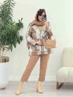 پالتو چهارخونه خاطره کد 5826 - تصویر 24