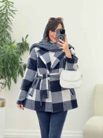 پالتو چهارخونه خاطره کد 5826 - تصویر 14