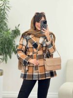 پالتو چهارخونه خاطره کد 5826 - تصویر 3