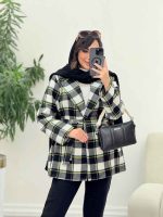 پالتو چهارخونه خاطره کد 5826 - تصویر 2
