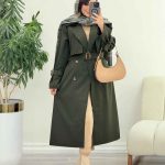 بارانی بلند چهاردکمه ترلان کد 5825