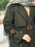 بارانی بلند چهاردکمه ترلان کد 5825 - تصویر 7