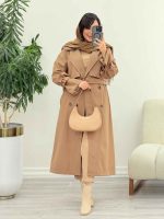 بارانی بلند چهاردکمه ترلان کد 5825 - تصویر 11