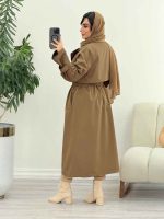 بارانی بلند چهاردکمه ترلان کد 5825 - تصویر 16