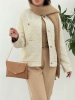 بارانی کتی آستین سه دکمه کد 5830 - تصویر 7