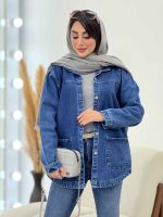 مانتو جین برش دار دلانا کد 5838 - تصویر 16