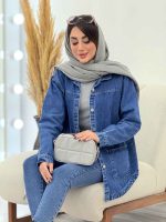 مانتو جین برش دار دلانا کد 5838 - تصویر 21