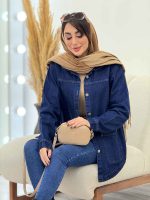 مانتو جین برش دار دلانا کد 5838 - تصویر 18