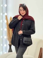 مانتو جین برش دار دلانا کد 5838 - تصویر 2
