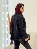 مانتو جین برش دار دلانا کد 5838 - تصویر 7