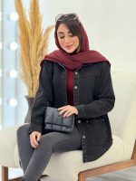 مانتو جین برش دار دلانا کد 5838 - تصویر 12