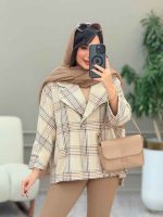 پالتو چهارخونه فروغ کد 5845 - تصویر 32
