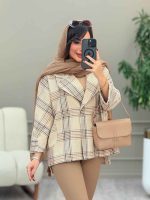پالتو چهارخونه فروغ کد 5845 - تصویر 25