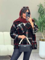 پالتو چهارخونه فروغ کد 5845 - تصویر 35