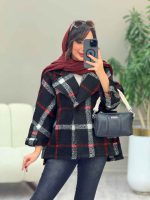 پالتو چهارخونه فروغ کد 5845 - تصویر 17