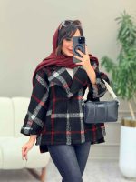 پالتو چهارخونه فروغ کد 5845 - تصویر 10
