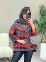 پالتو چهارخونه فروغ کد 5845 - تصویر 28