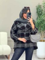 پالتو چهارخونه فروغ کد 5845 - تصویر 23