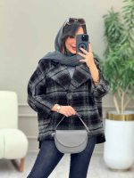 پالتو چهارخونه فروغ کد 5845 - تصویر 37