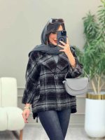 پالتو چهارخونه فروغ کد 5845 - تصویر 19