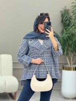 پالتو چهارخونه فروغ کد 5845 - تصویر 41