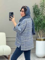پالتو چهارخونه فروغ کد 5845 - تصویر 43