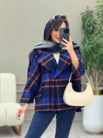 پالتو چهارخونه فروغ کد 5845 - تصویر 20