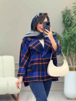 پالتو چهارخونه فروغ کد 5845 - تصویر 13