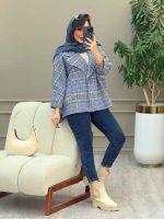 پالتو چهارخونه فروغ کد 5845 - تصویر 16